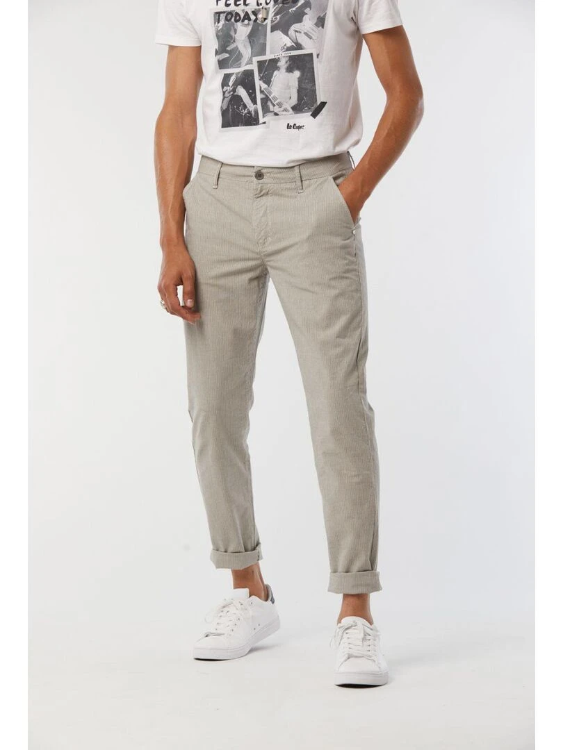 Lee Cooper Pantalon coton slim NEILS Beige sable