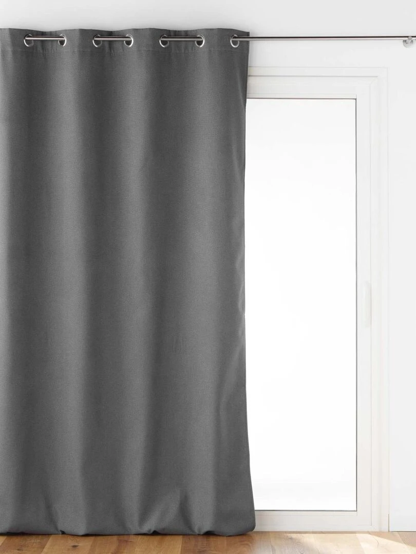 Rideau isolant doublé polaire   gris anthracite