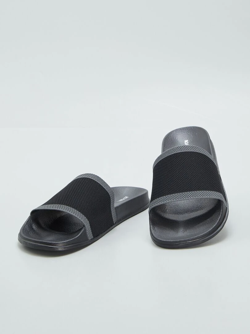 Sandales en tissu ajouré   noir