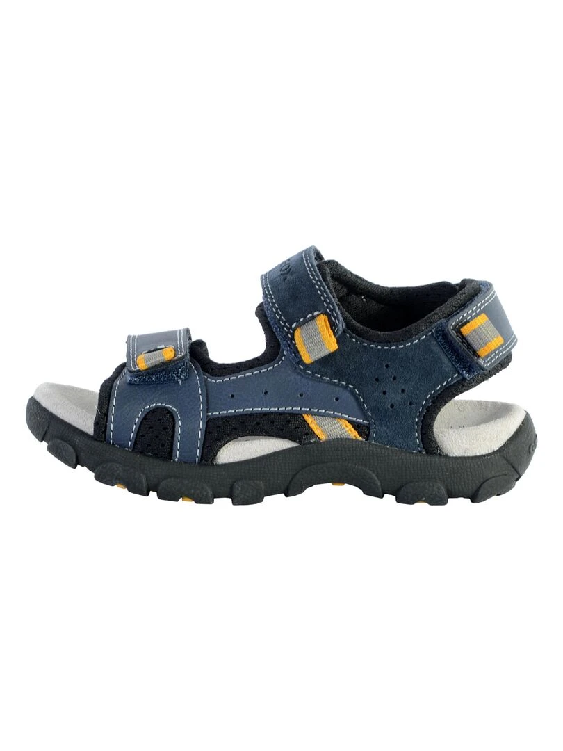 Sandales Cuir Enfant Geox Strada Bleu