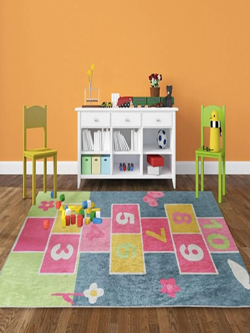 Tapis Coloré Marelle Multicolore