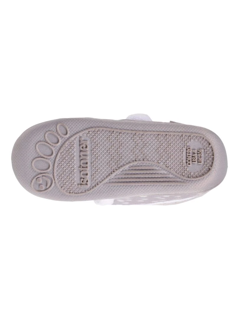 Chaussons bottillons velcro Bébé Cœurs Gris   Gris