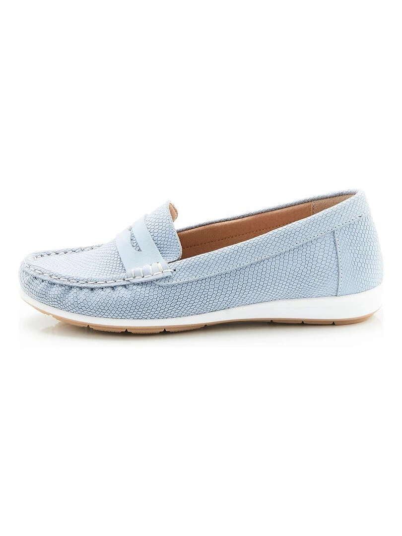 Mocassins aspect python Climatyl Damart Bleu ciel