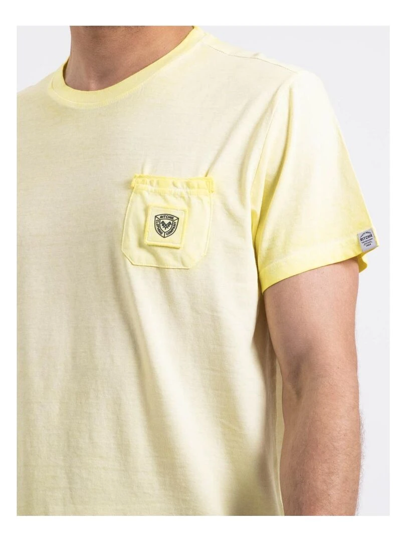 T shirt col rond NIRAVELO   Jaune