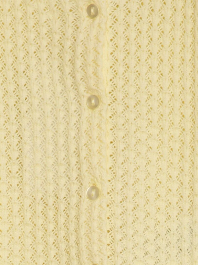 Gilet maille fantaisie   Jaune