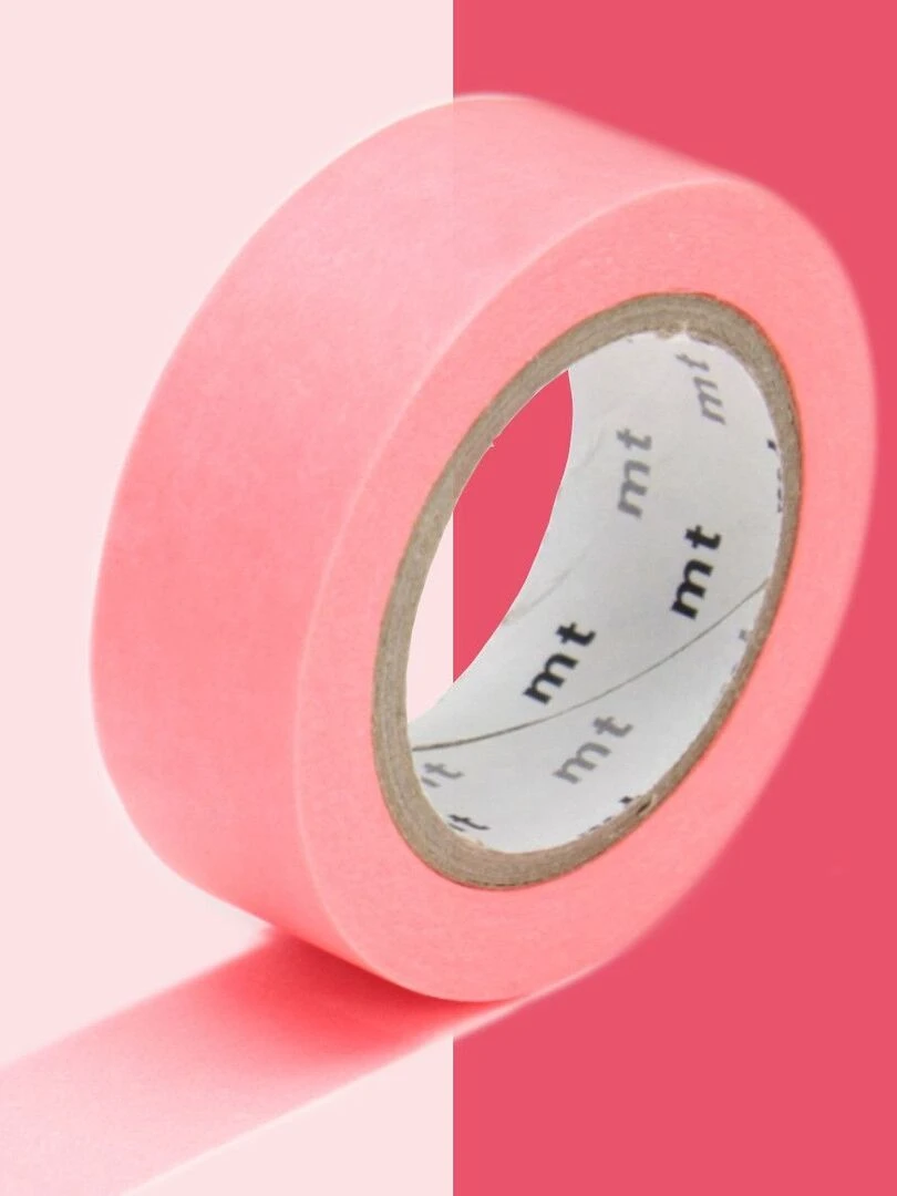 Masking tape unicolore Rouge fluo 1 5 cm x 7 m N/A