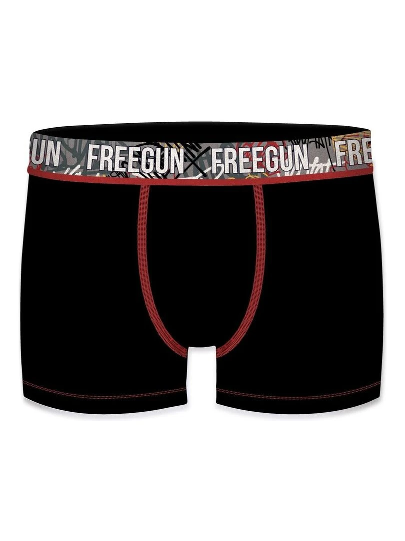 Lot de 4 Boxers garçon en coton Freegun   Noir