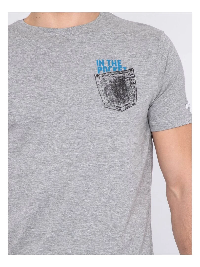 T shirt coton organique NAMPTY   Gris chiné