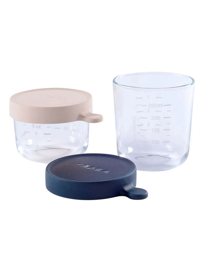 Coffret 2 portions en verre 150 ml + 250 ml Dark Blue Multicolore