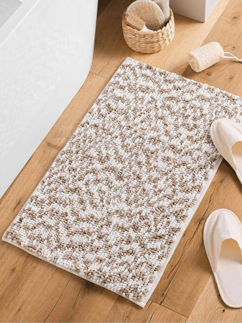 Tapis de bain microfibre Frizza Blanc
