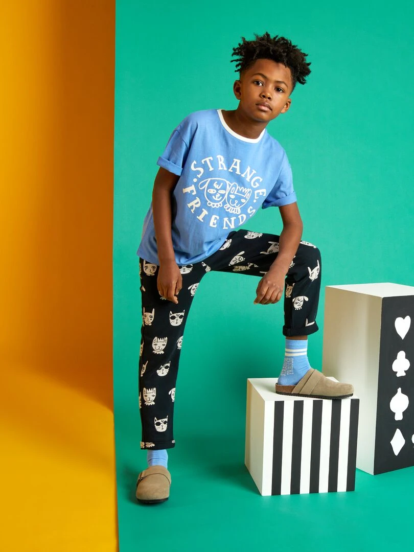 T shirt à col rond X Little Bad Wolf   Bleu