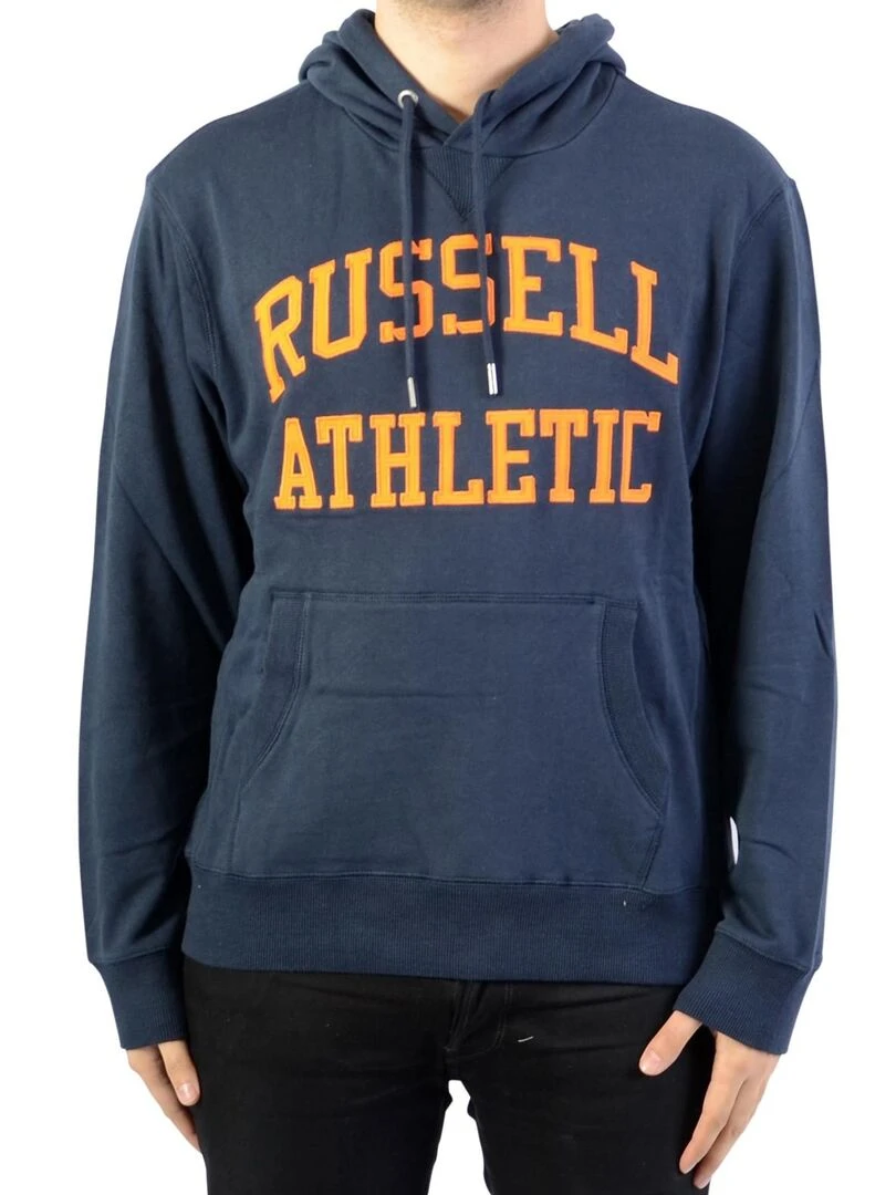 Sweat à Capuche Russell Athletic Iconic Tackle Twill Hoody Bleu
