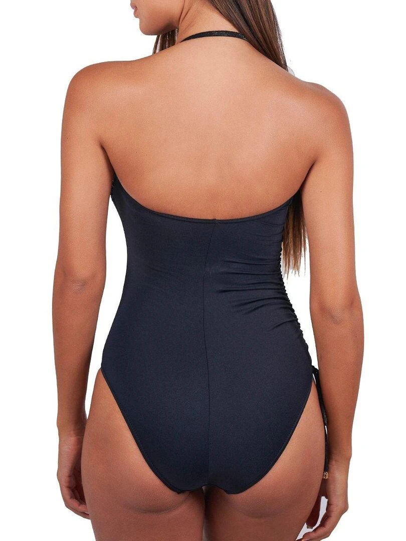 Maillot de bain 1 pièce coupe bustier Zeus   Noir