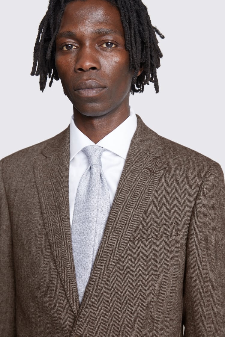 Slim Fit Brown Tweed Jacket   Buy Online at Moss