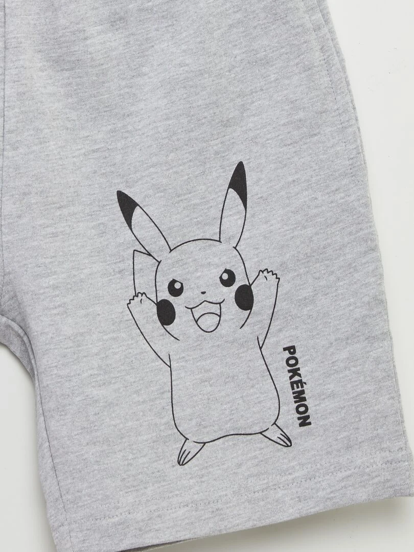 Short chiné 'Pikachu' 'Pokémon'   Gris