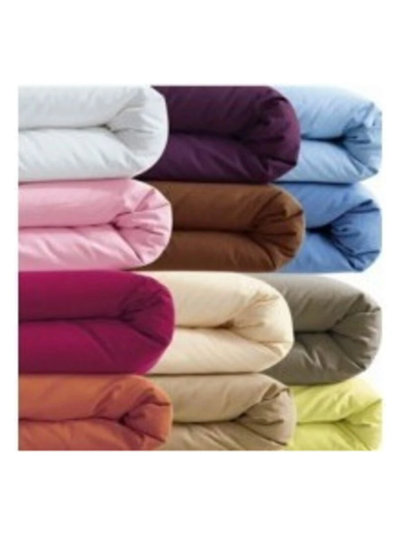 Drap plat 1 place et 2 places 100% coton/57 fils/cm² Orange