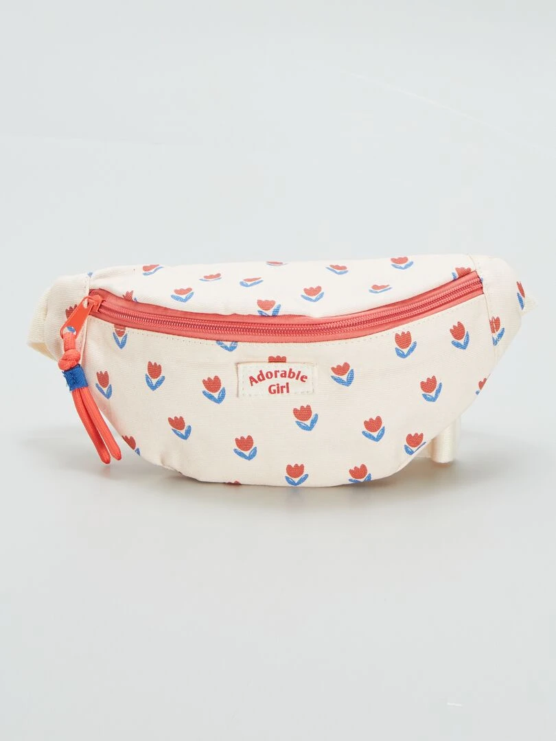 Sac banane en toile imprimée   Rouge