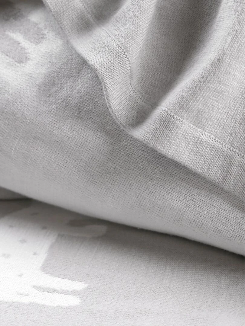 Couverture 75 x 100 cm en tricot Noukie's Gris