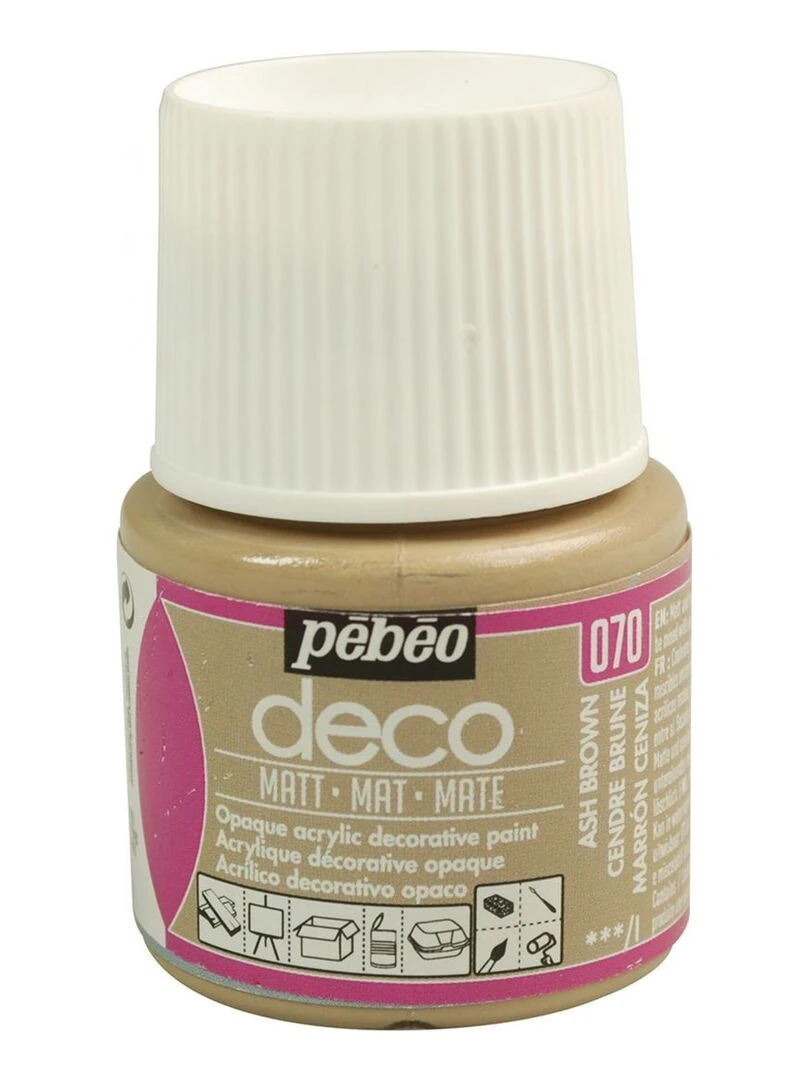 Peinture acrylique opaque mate Cendre brune 45 ml N/A