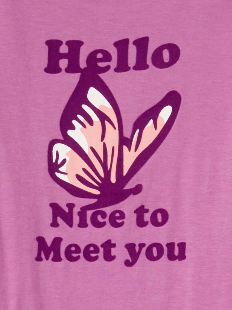 T shirt à manches courtes Violet