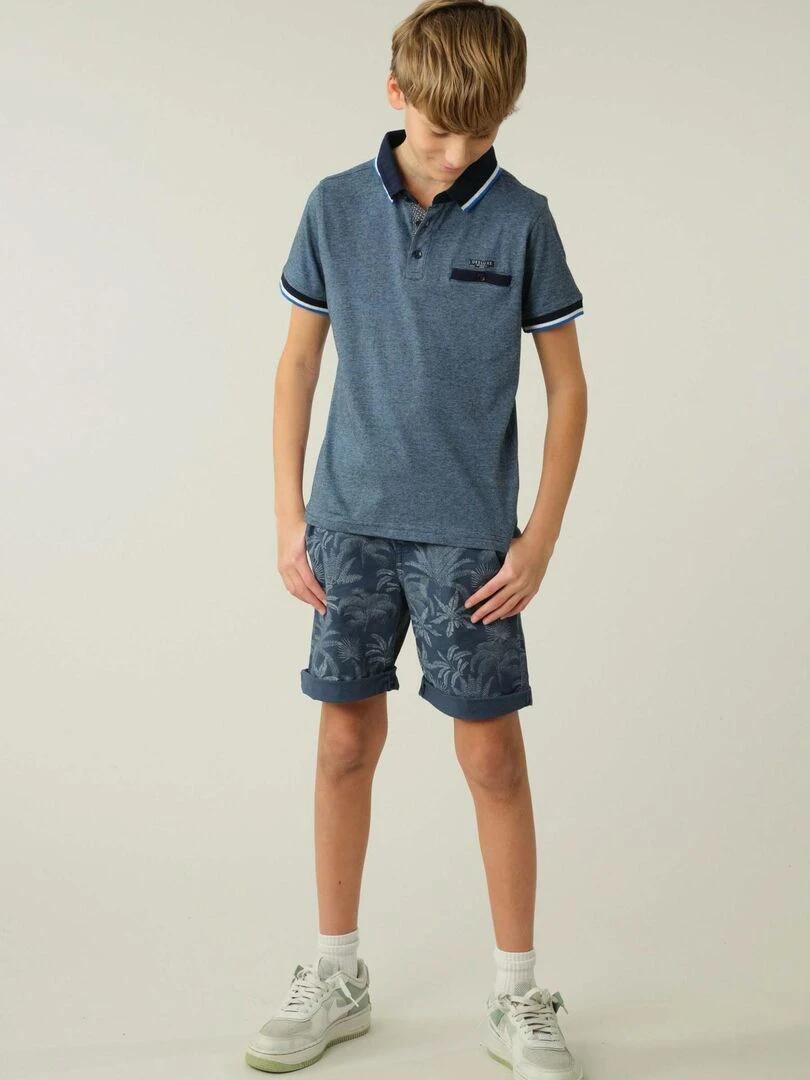 Polo en coton pour garçon 'Deeluxe'   Bleu marine