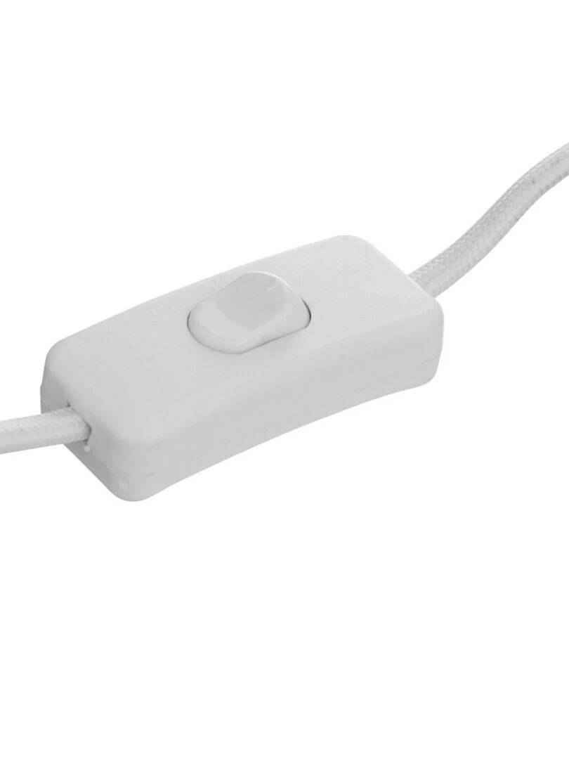 Lampe droite Jil doré H47   Blanc