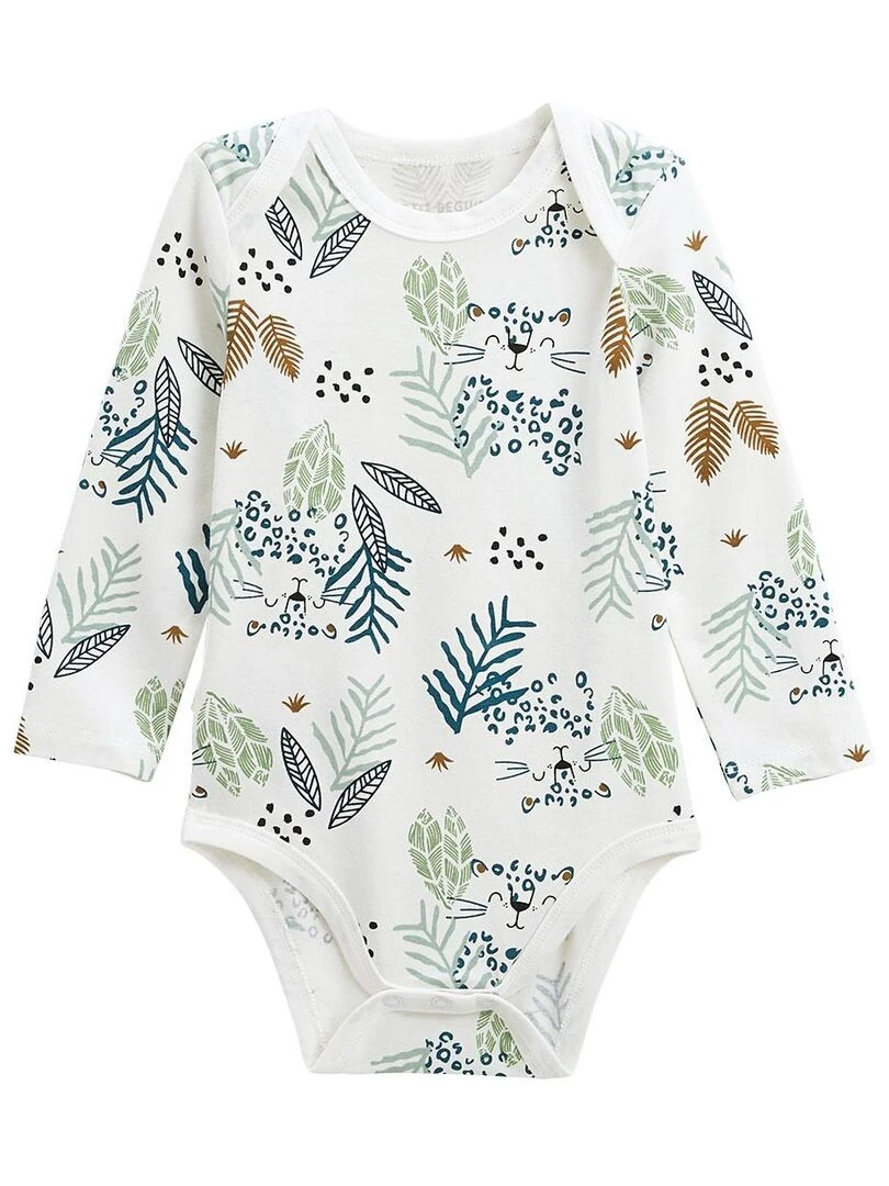Lot de 2 bodies bébé manches longues Borneo Bleu