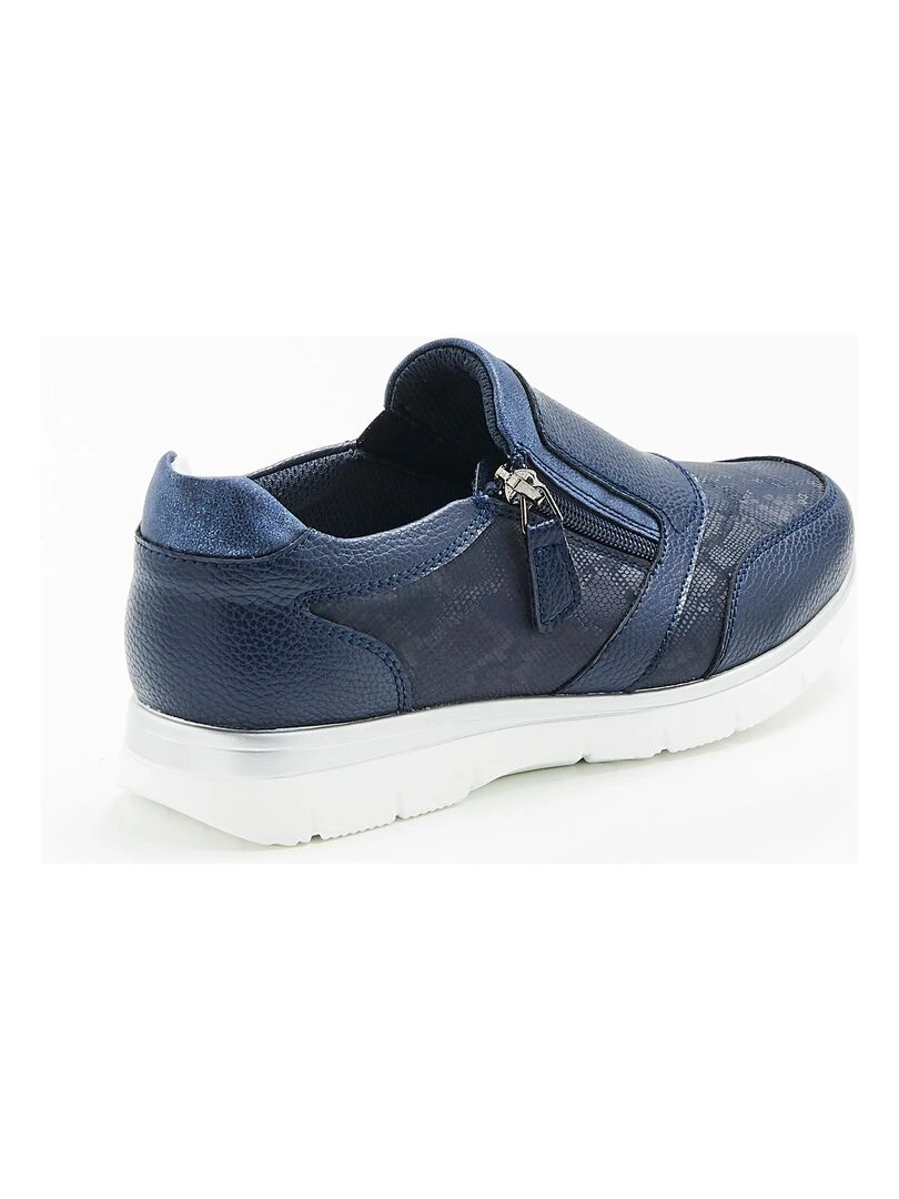 Baskets zippées fantaisie Amortyl   Damart   Bleu marine