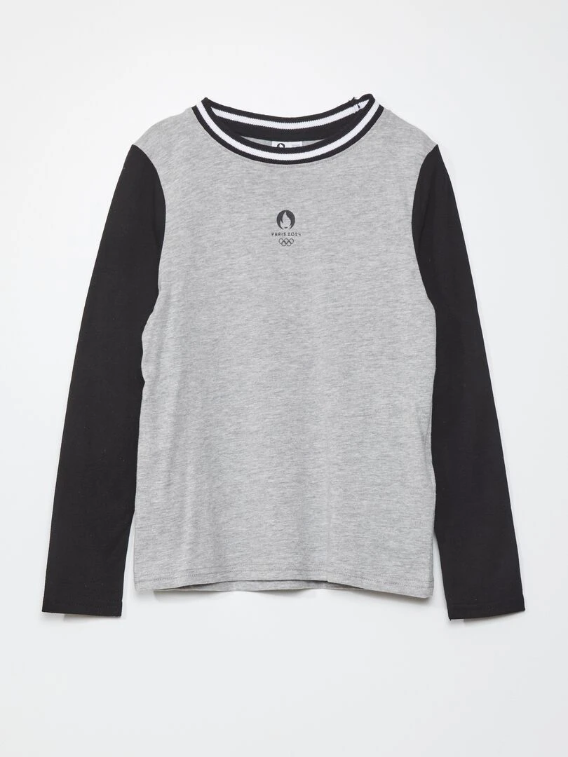 Tee shirt manches longue Paris 2024 noir