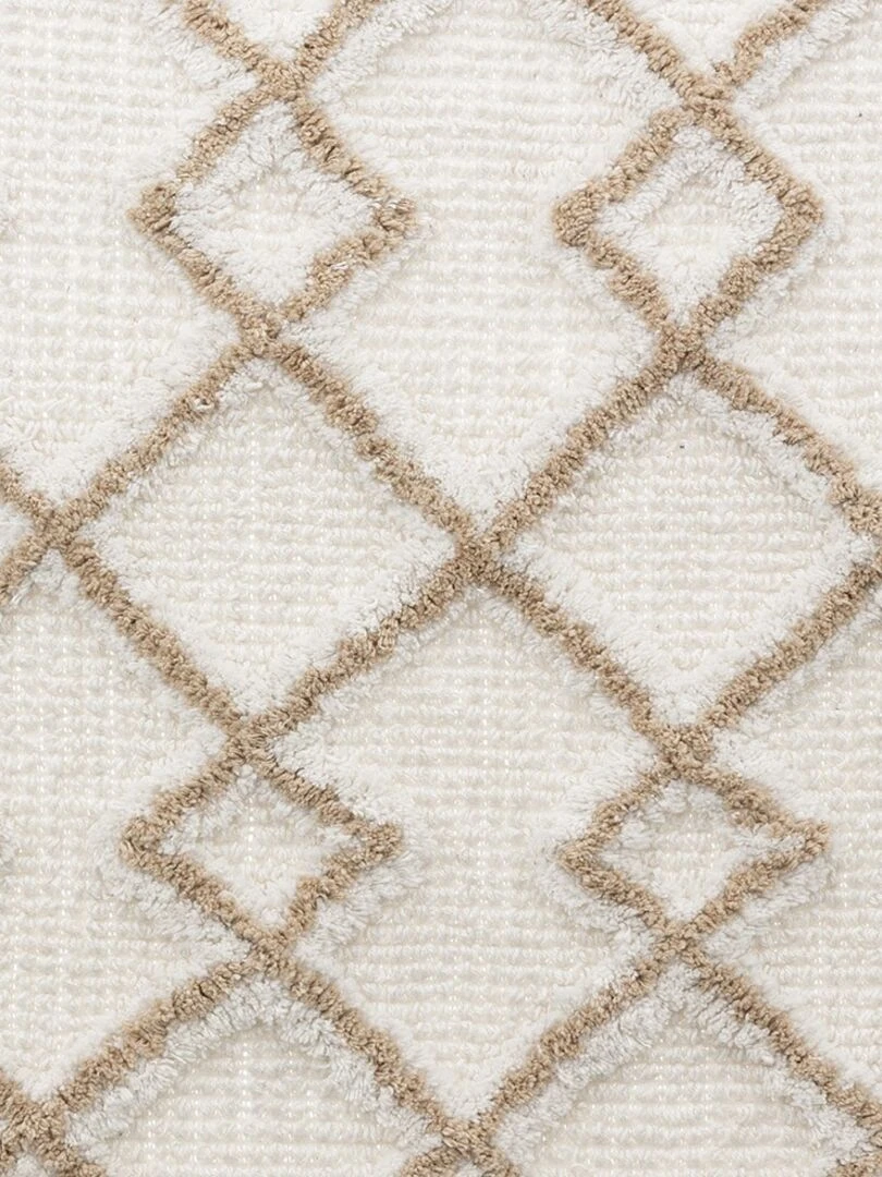 Tapis de salle de bain 50x120 Ethnique taupe coton   Beige