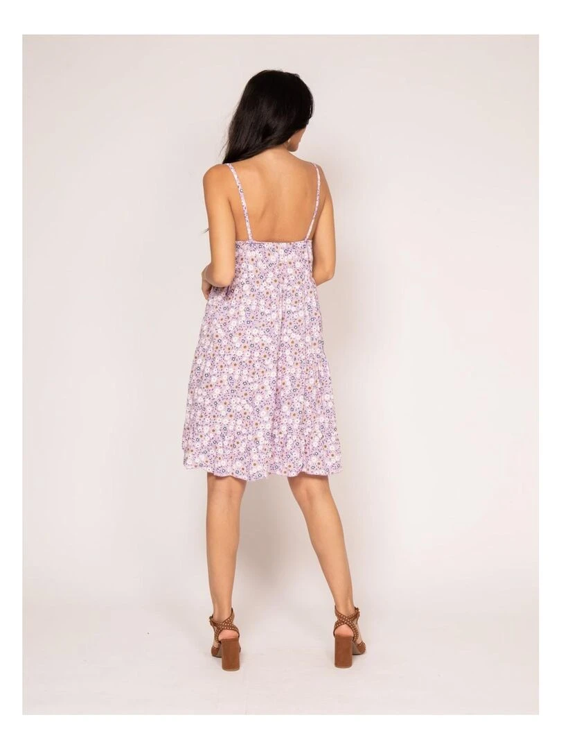 Robe courte motifs IGALA Violet clair