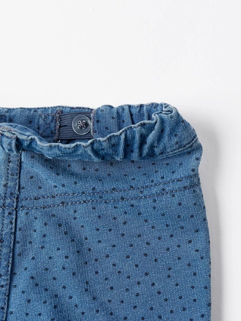 Legging en Jean à Pois Bébé Fille  GREAT GOALS GREAT WORLD   Bleu