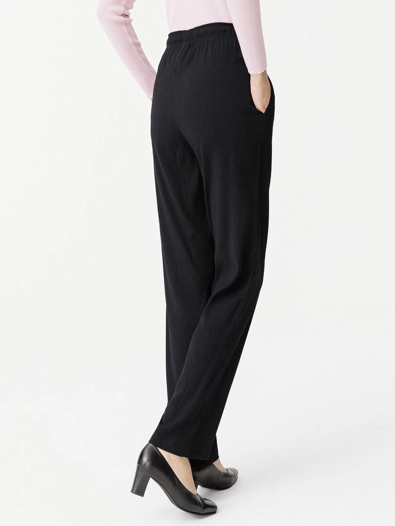 Pantalon fluide crépon    Damart   Noir