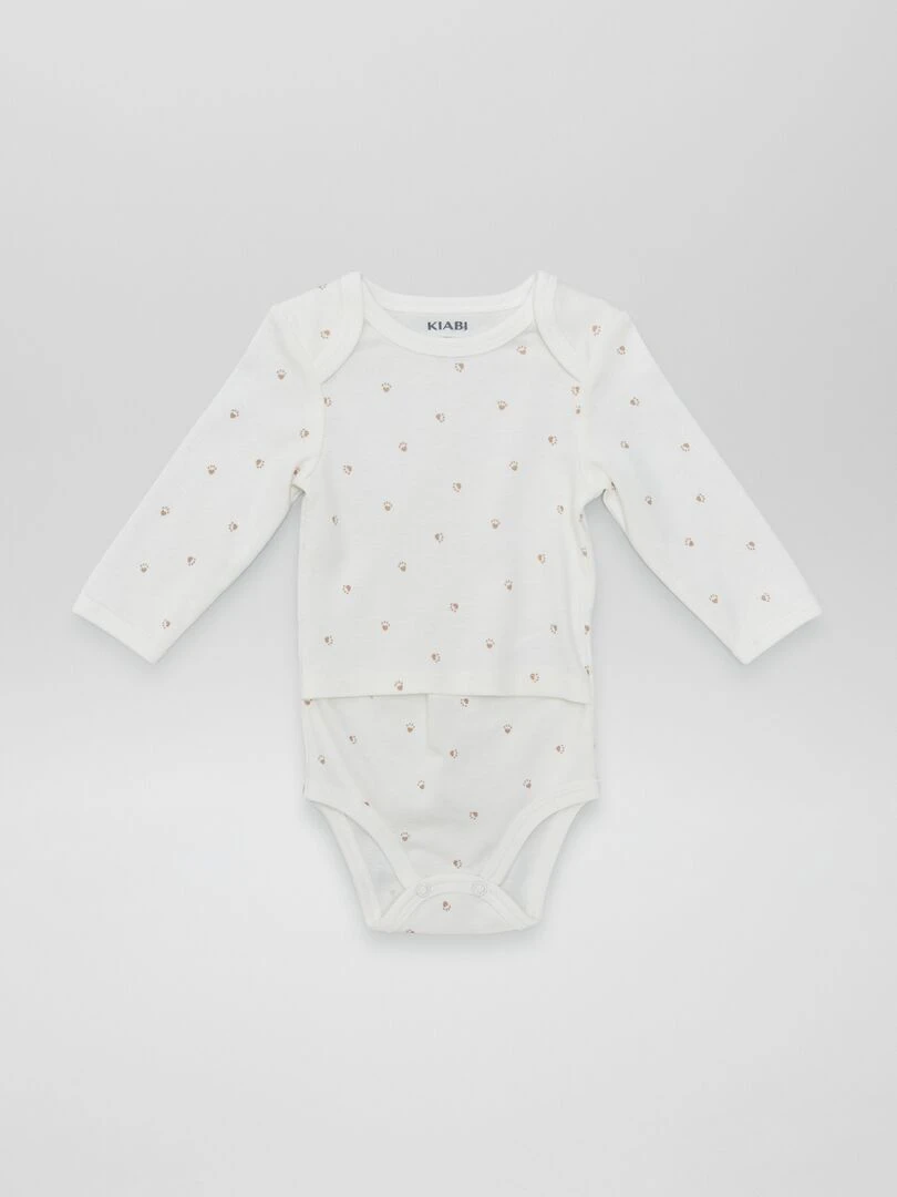 Lot de 2 bodies So Easy Gris/blanc