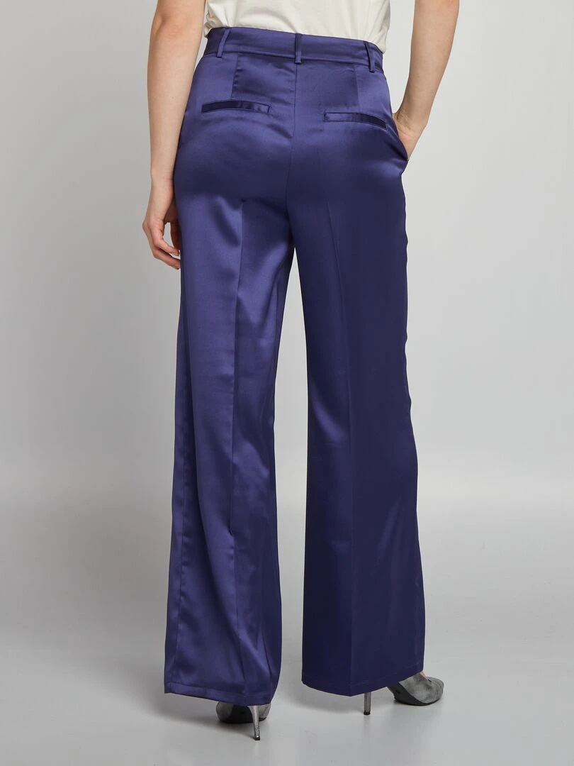 Pantalon en satin   Bleu
