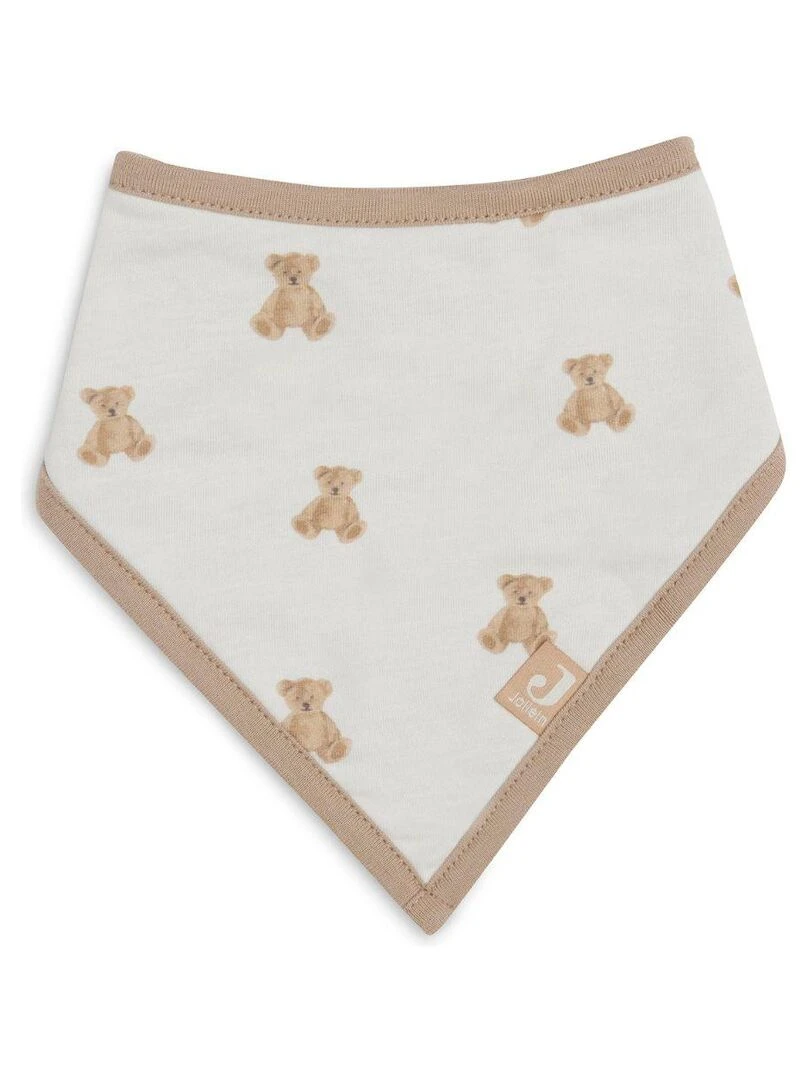 Lot de 2 bavoirs bandanas Teddy Bear   Marron
