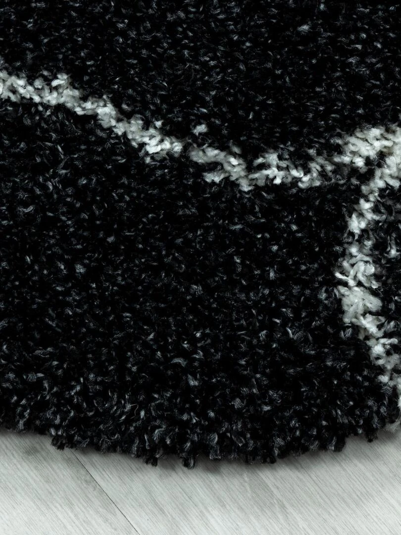 Tapis shaggy SCANDINAV A OEKO TEX®   Noir