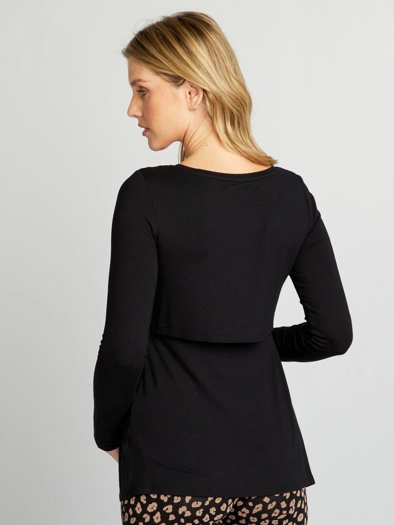 T shirt de grossesse et d'allaitement   noir