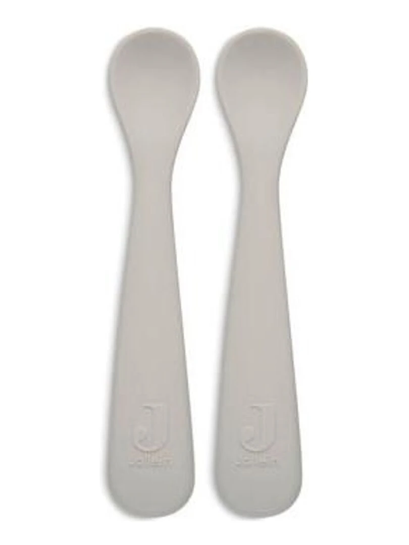 Cuillère souple Silicone Nougat (2pack) Jollein Beige