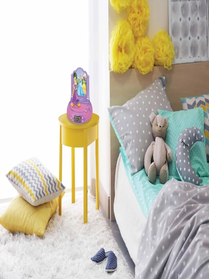 Réveil Projecteur Disney Princesses Raiponce En 3d Et Sons Magiques   N/A