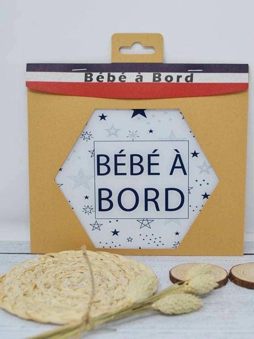 Adhésif / Autocollant bébé à bord Etoiles Bleu