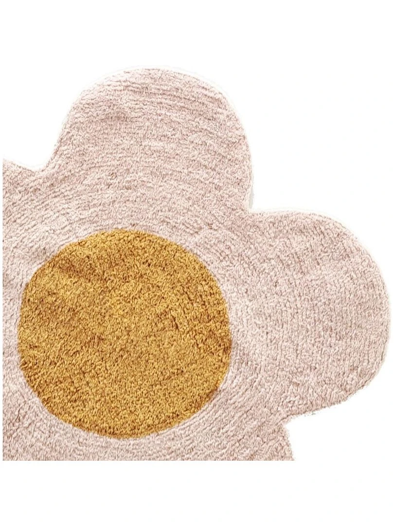 Future Home   Tapis enfant en forme de fleur en coton tufté rose   Rose
