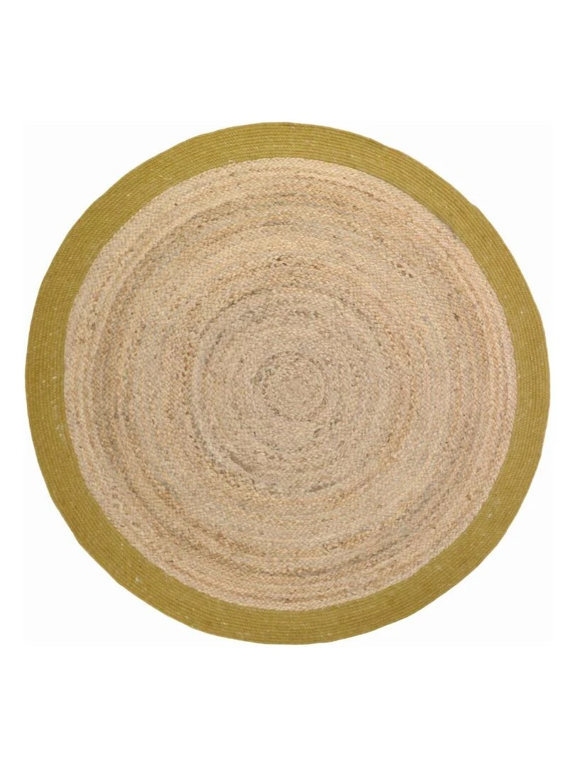 Tapis Coton & Jute Yhuki Mango par Nattiot Ø 140 cm Nattiot Orange clémentine