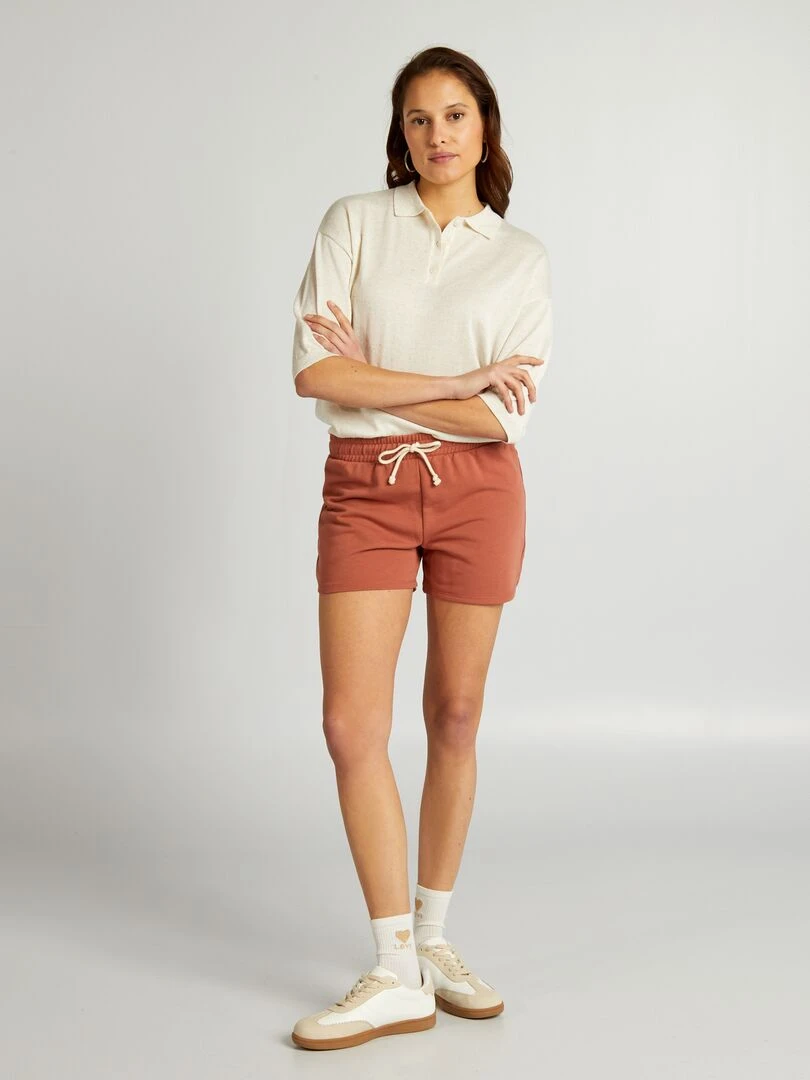Short de sport Marron