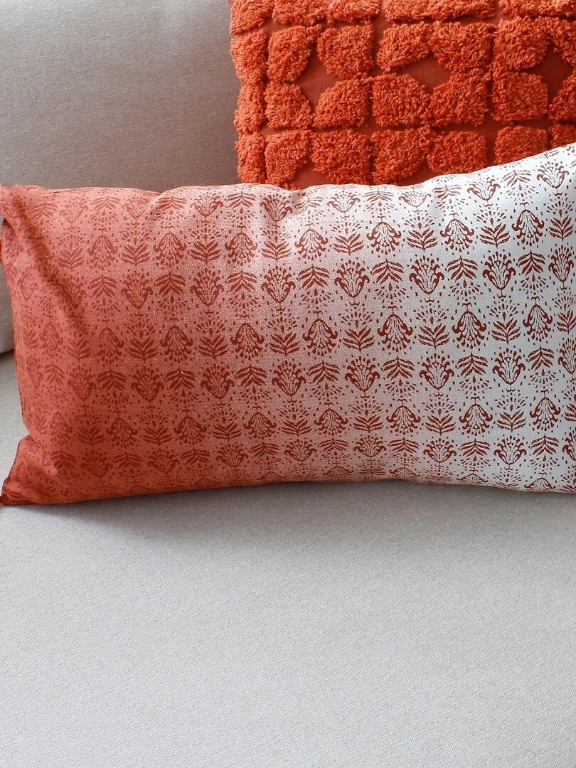 Coussin tie & dye au style exotique   Rouge brique