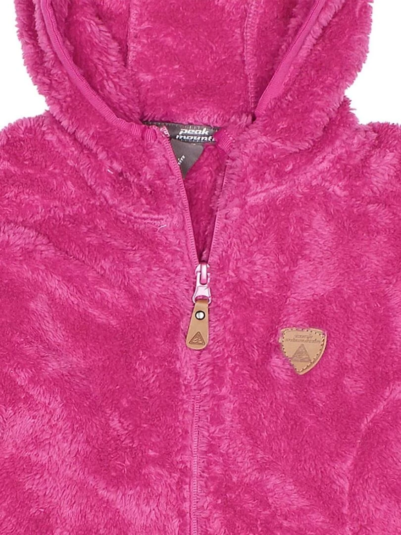 Blouson polaire fille GALANE   PEAK MOUNTAIN   Rose fushia