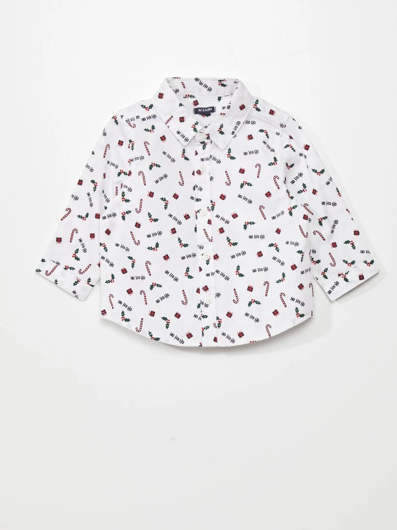 Chemise de Noël Blanc