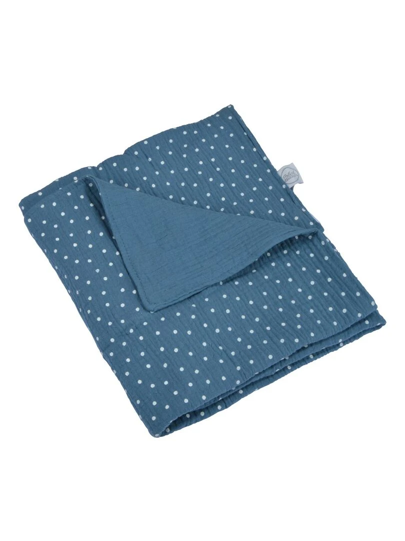 Couverture gaze de coton bebe Bleu