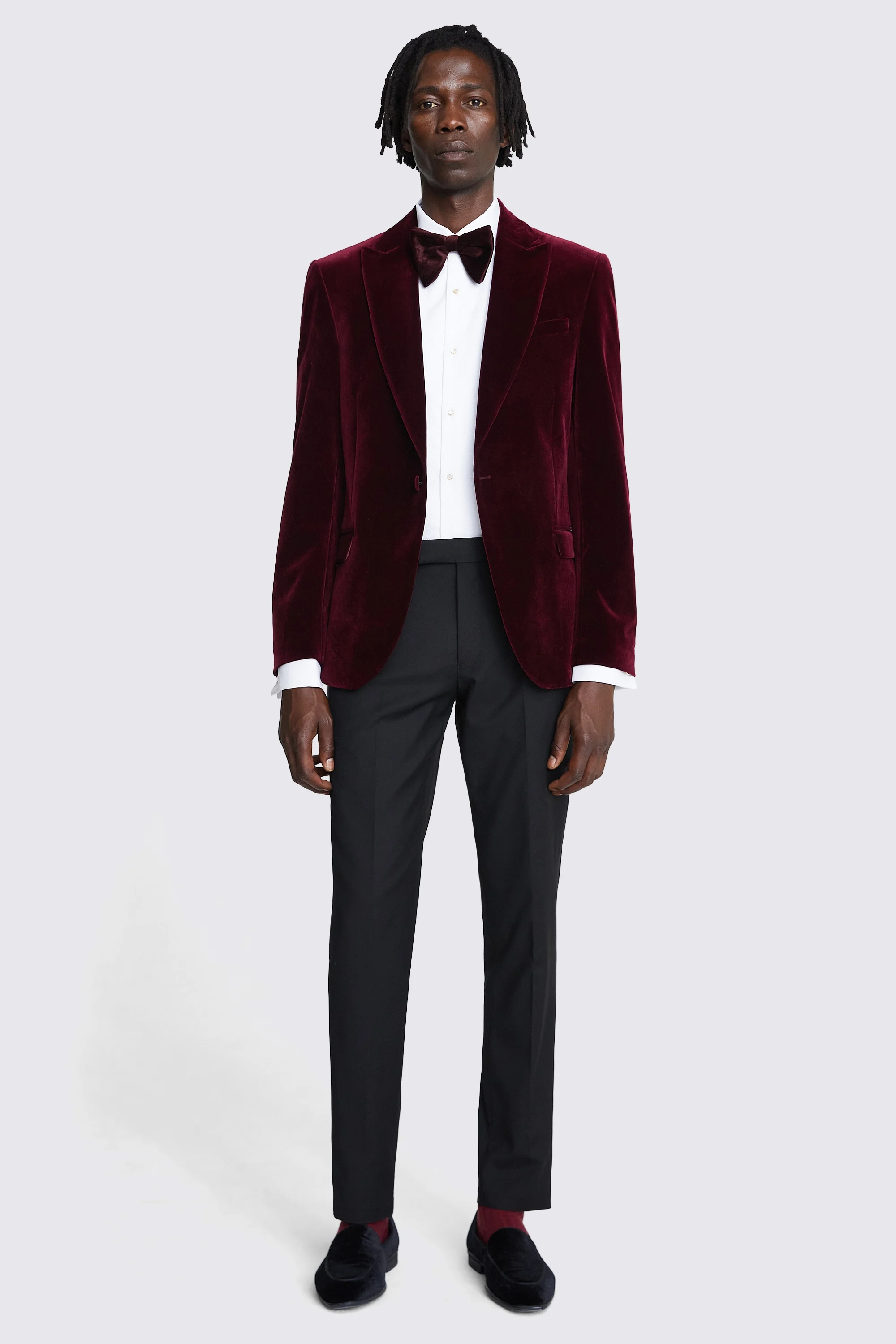 Slim Fit Burgundy Velvet Jacket Buy Online at Moss