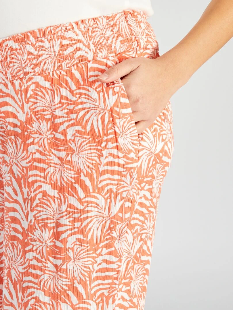 Pantalon grossesse large et fluide   Orange